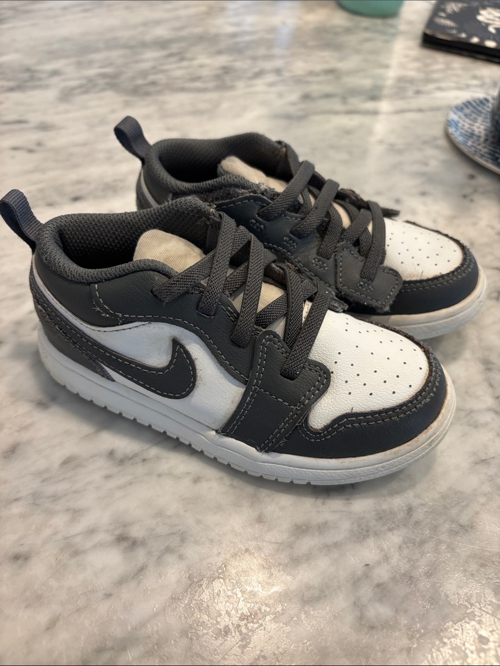 Nike Kids Black and White Low-Top Sneakers